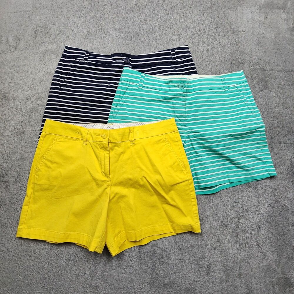 Crown & Ivy Womens 10 Shorts Lot 3 Cotton Blend 5 Inseam Casual Summer Colors